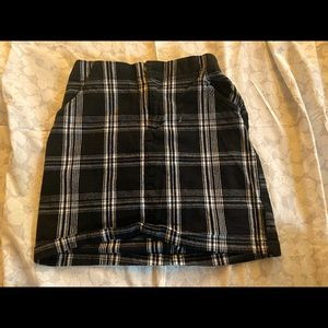 Black and white Plad Skirt